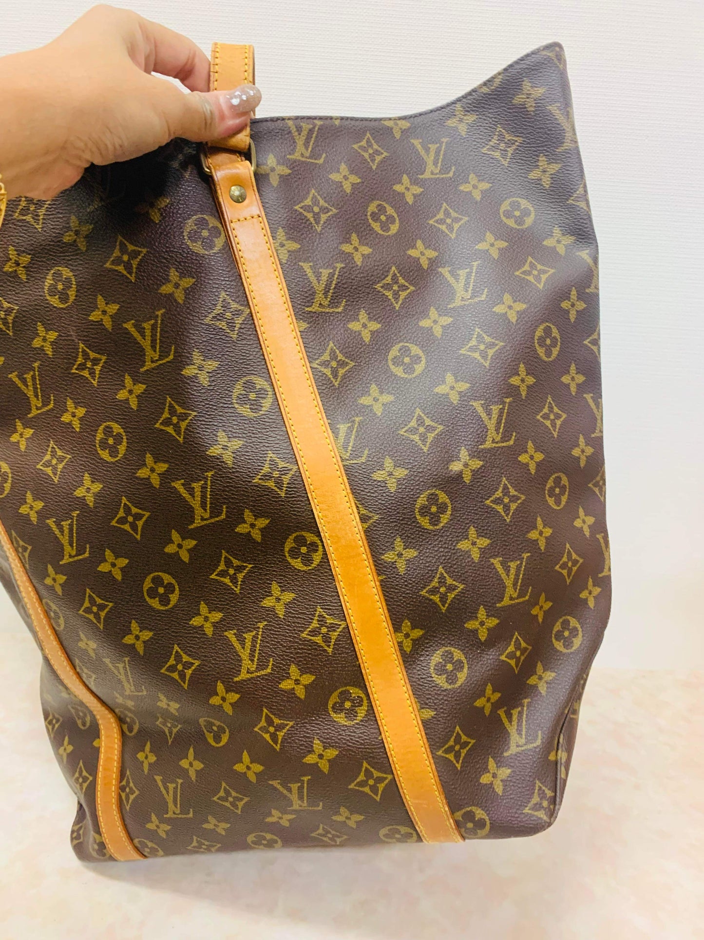 LOUIS VUITTON SAC SHOPPING TOTE BAG WITH POUCH