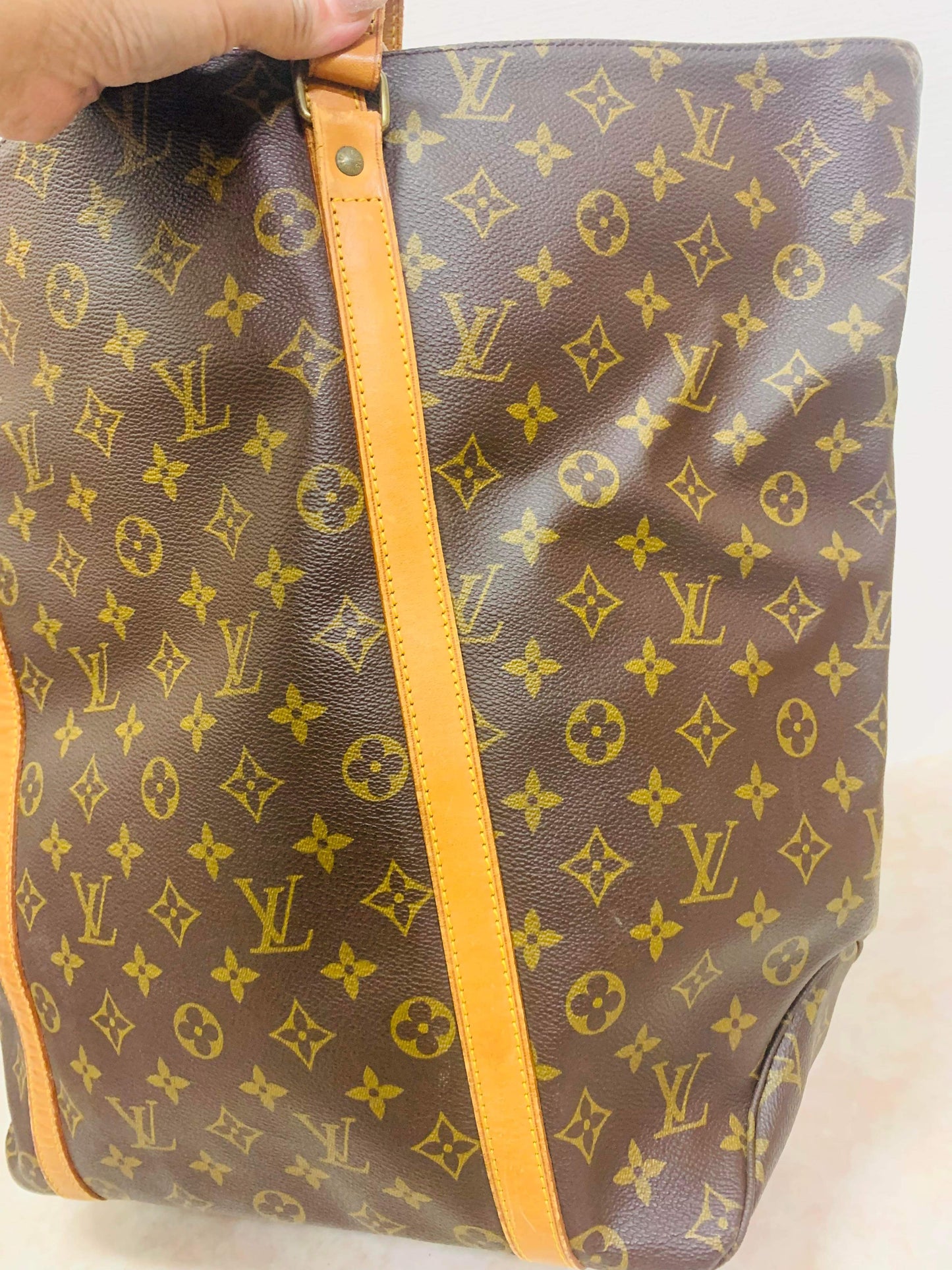 LOUIS VUITTON SAC SHOPPING TOTE BAG WITH POUCH