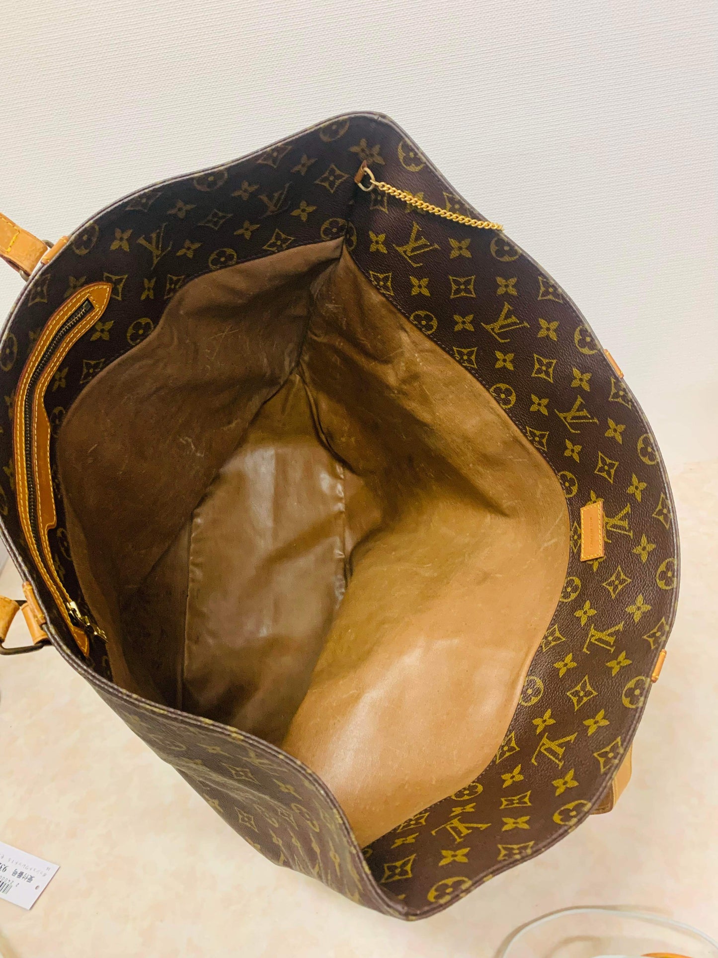 LOUIS VUITTON SAC SHOPPING TOTE BAG WITH POUCH