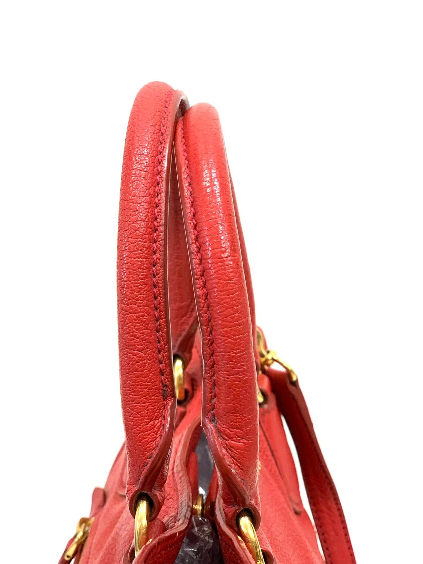 Miu Miu Leather Handle Bag Red (Used)