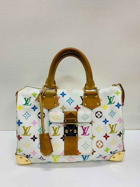 Louis Vuitton Takashi Murakami Speedy Multicolor White