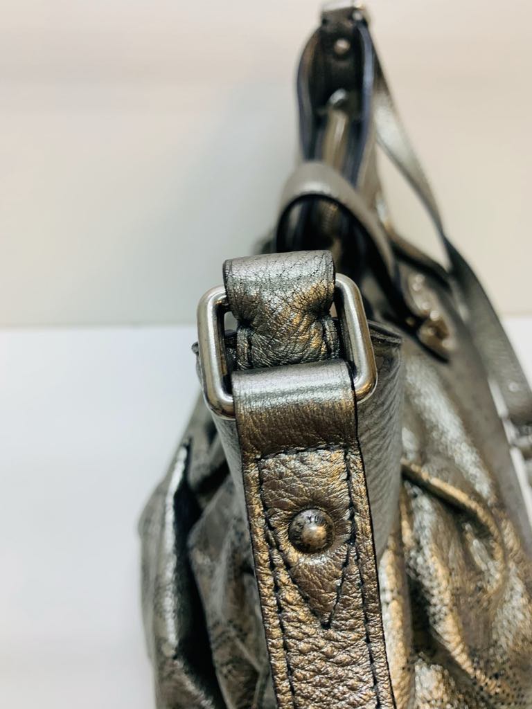 LOUIS VUITTON Silver Monogram Mahina Leather