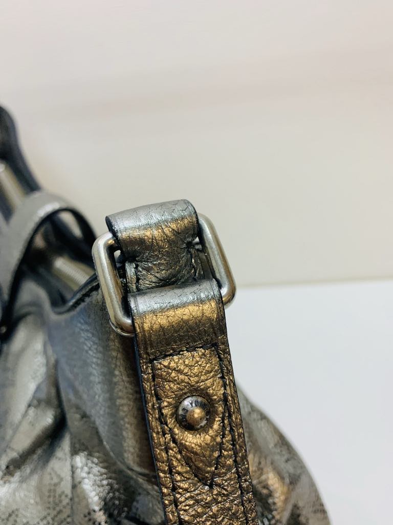 LOUIS VUITTON Silver Monogram Mahina Leather