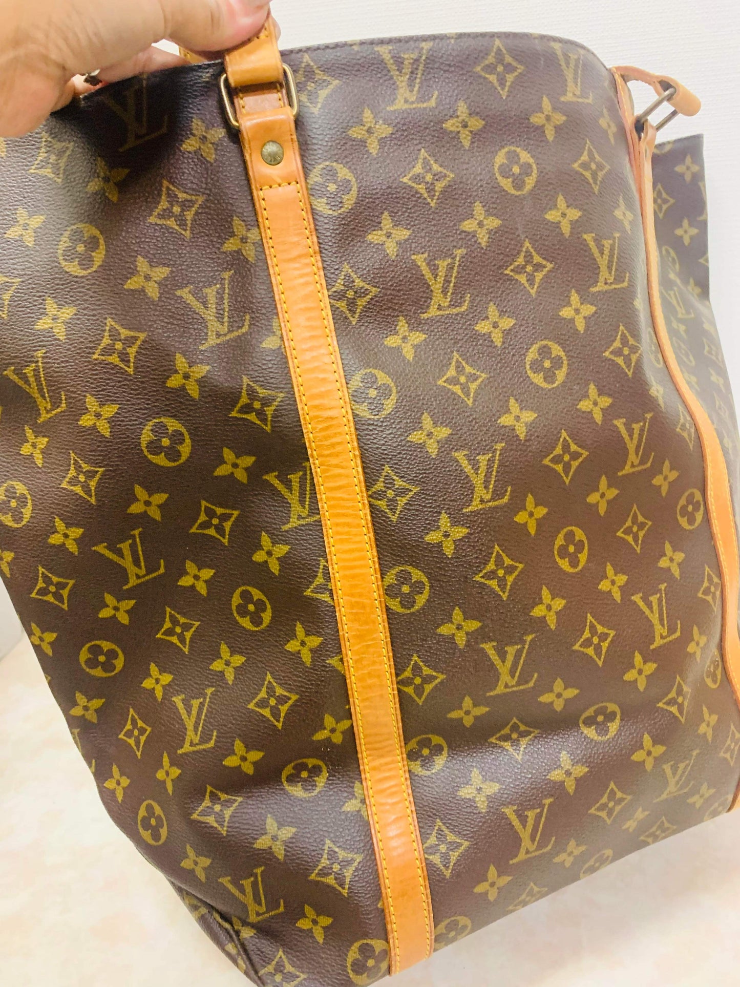 LOUIS VUITTON SAC SHOPPING TOTE BAG WITH POUCH