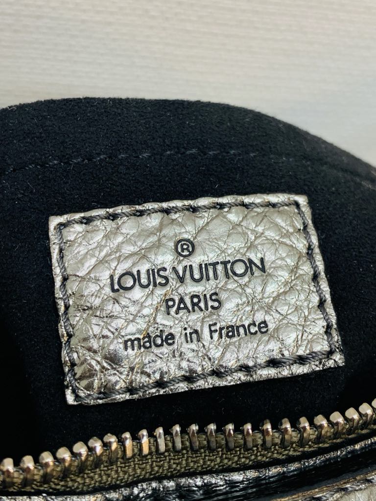 LOUIS VUITTON Silver Monogram Mahina Leather