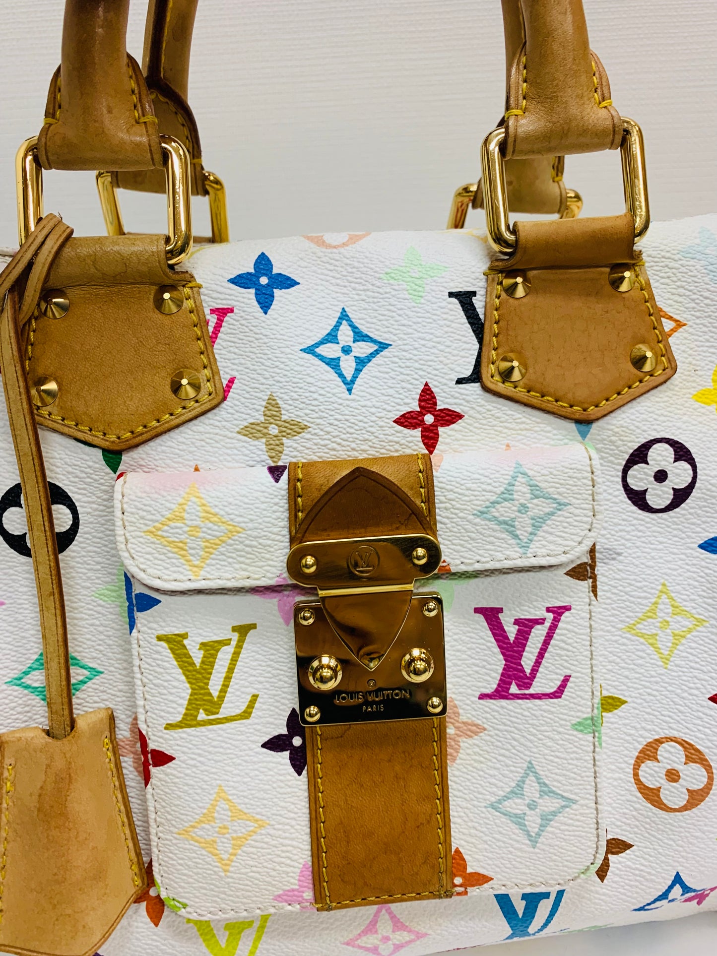 Louis Vuitton Takashi Murakami Speedy Multicolor White