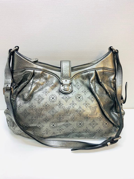 LOUIS VUITTON Silver Monogram Mahina Leather