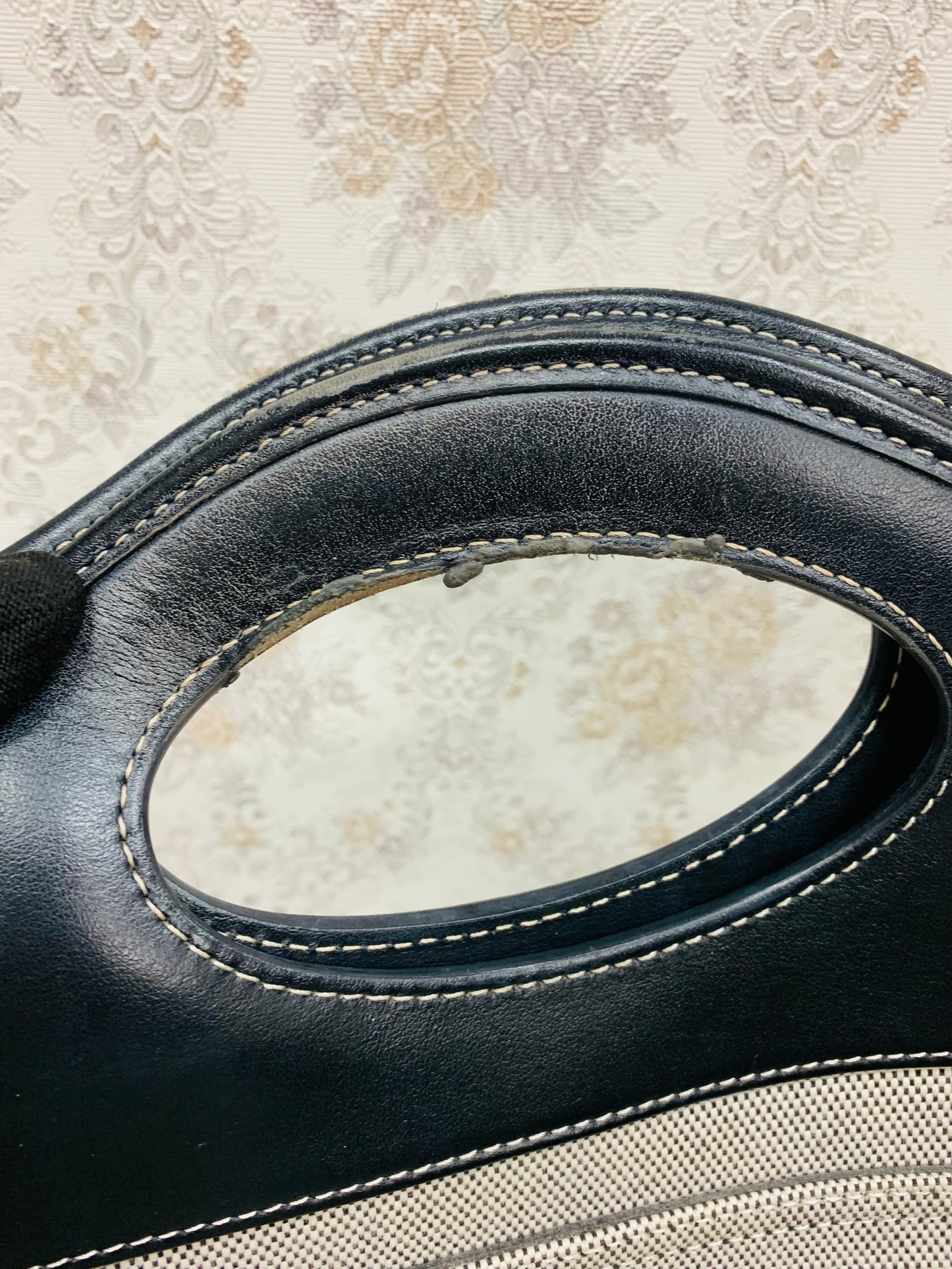 Burberry Canvas Horseferry Medium Pocket Tote Black