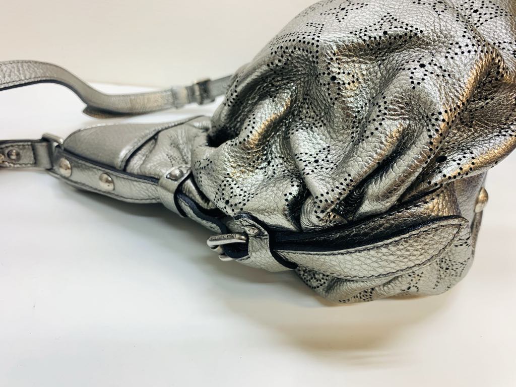 LOUIS VUITTON Silver Monogram Mahina Leather