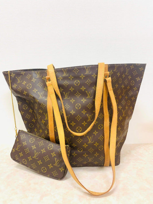 LOUIS VUITTON SAC SHOPPING TOTE BAG WITH POUCH
