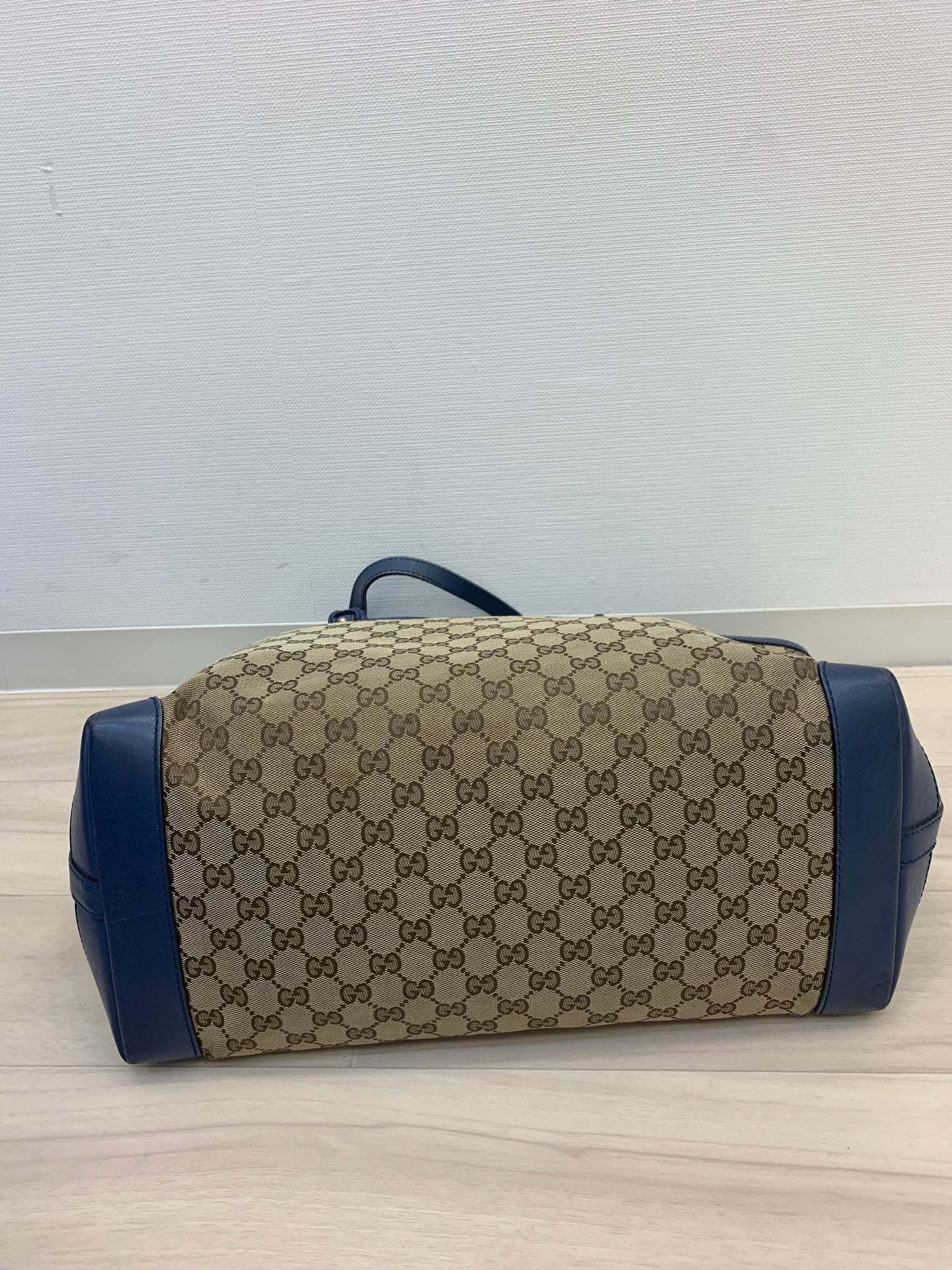 Gucci Beige/Blue GG Canvas  Craft Tote