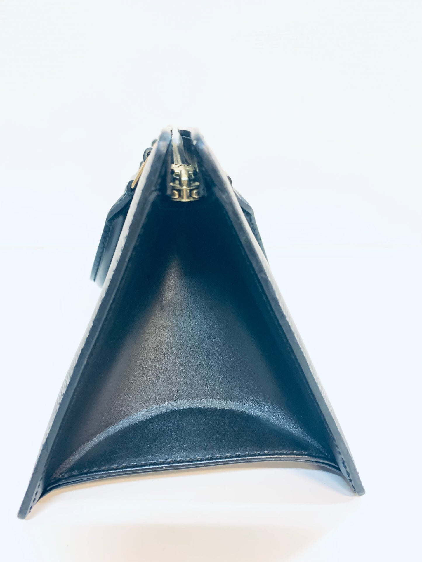 LOUIS VUITTON Black Epi Leather Sac Triangle Bag