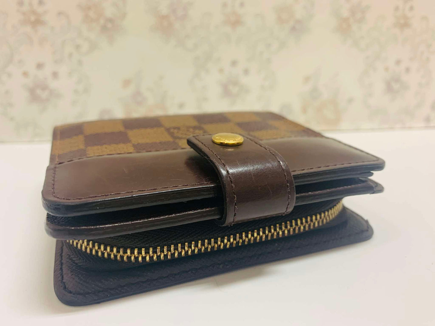 Louis Vuitton  Damier Ebene Compact Zip Wallet