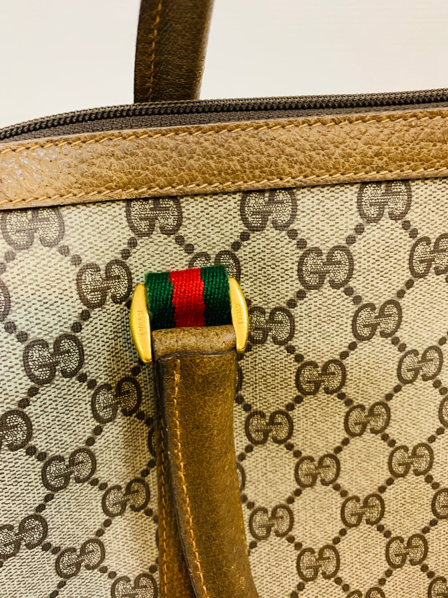 USED GUCCI GG SUPREME 2 WAY BOSTON BAG