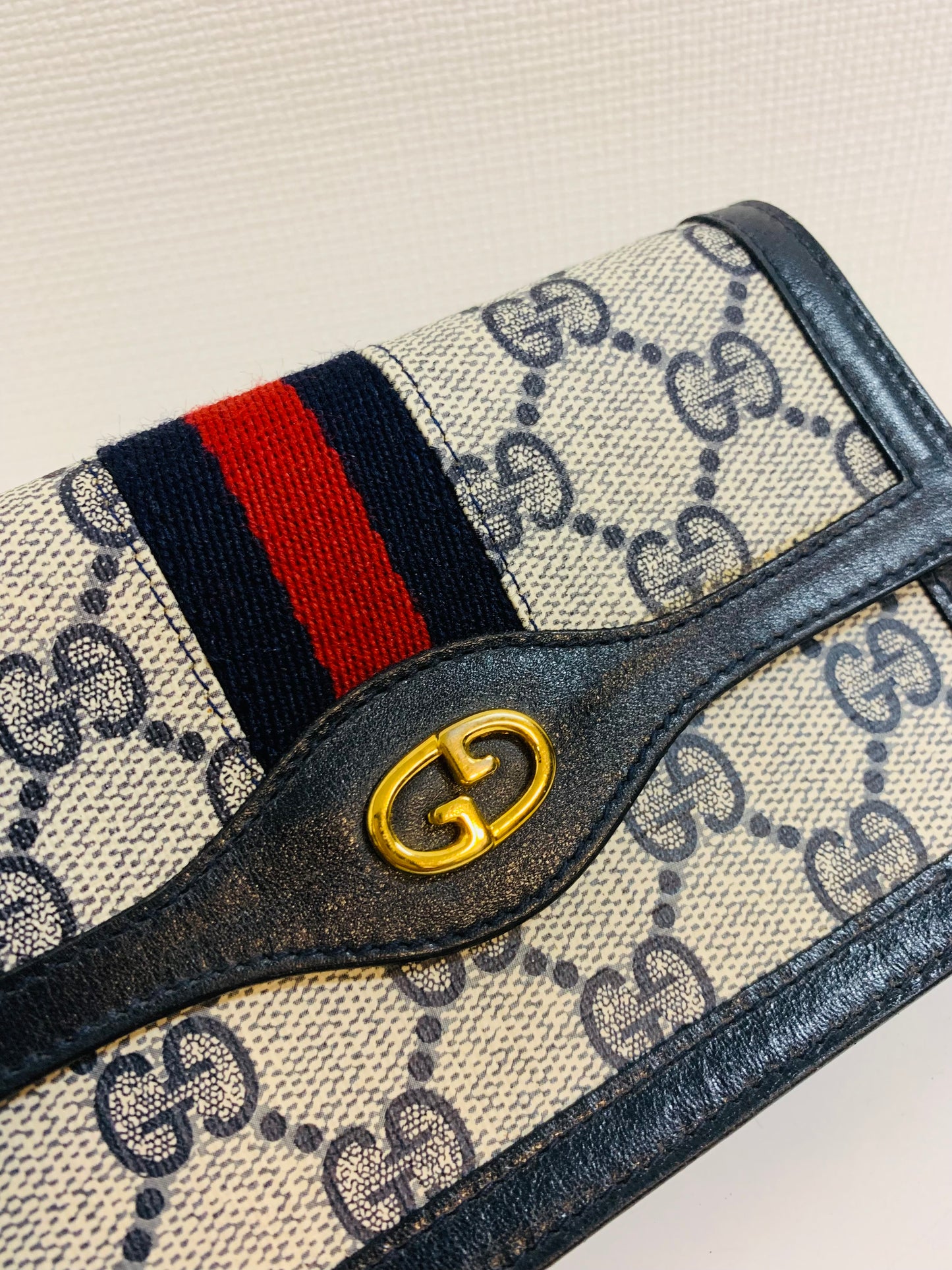 USED GUCCI SHERRY LINE BOSTON BAG WITH POUCH