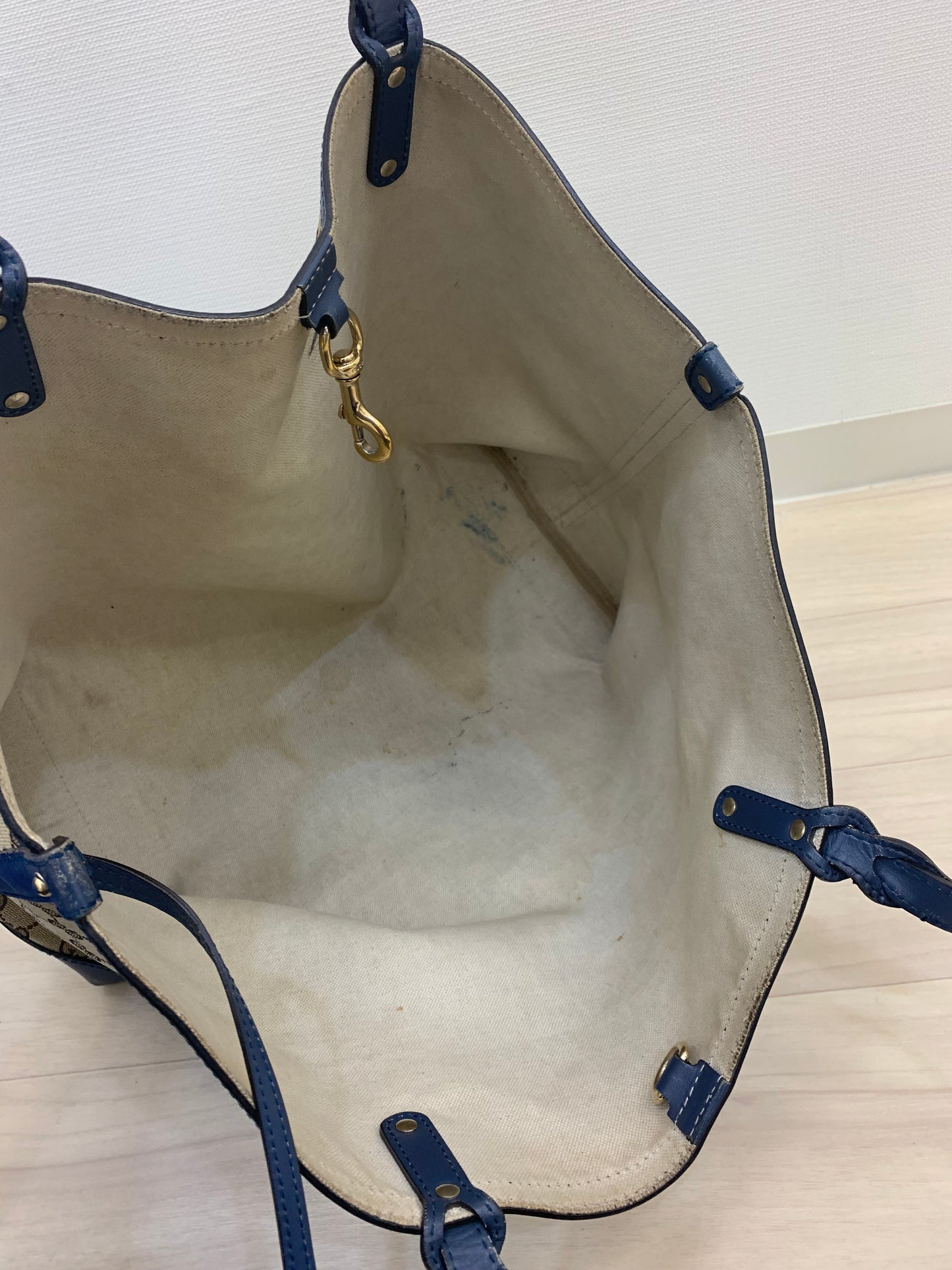 Gucci Beige/Blue GG Canvas  Craft Tote