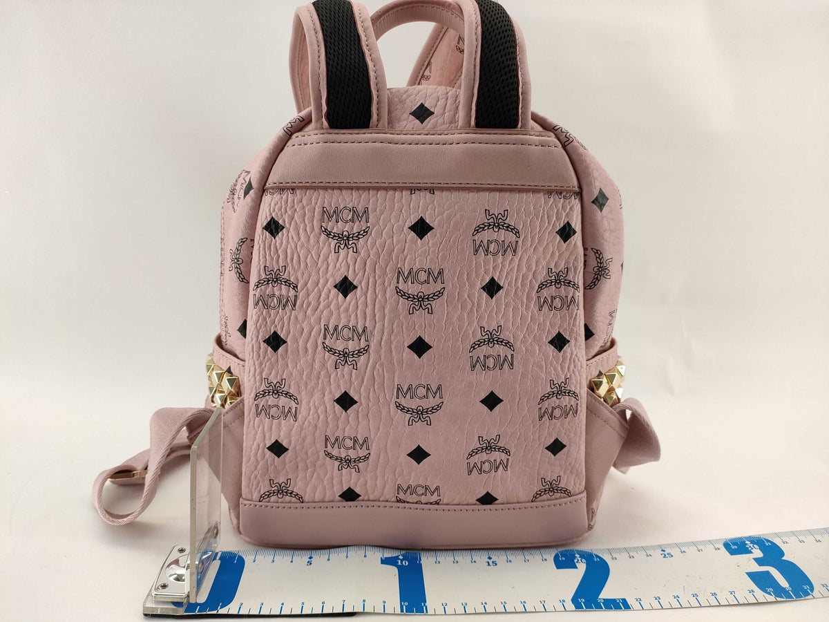 MCM Worldwide Mini Stark Side Studs Backpack in Visetos