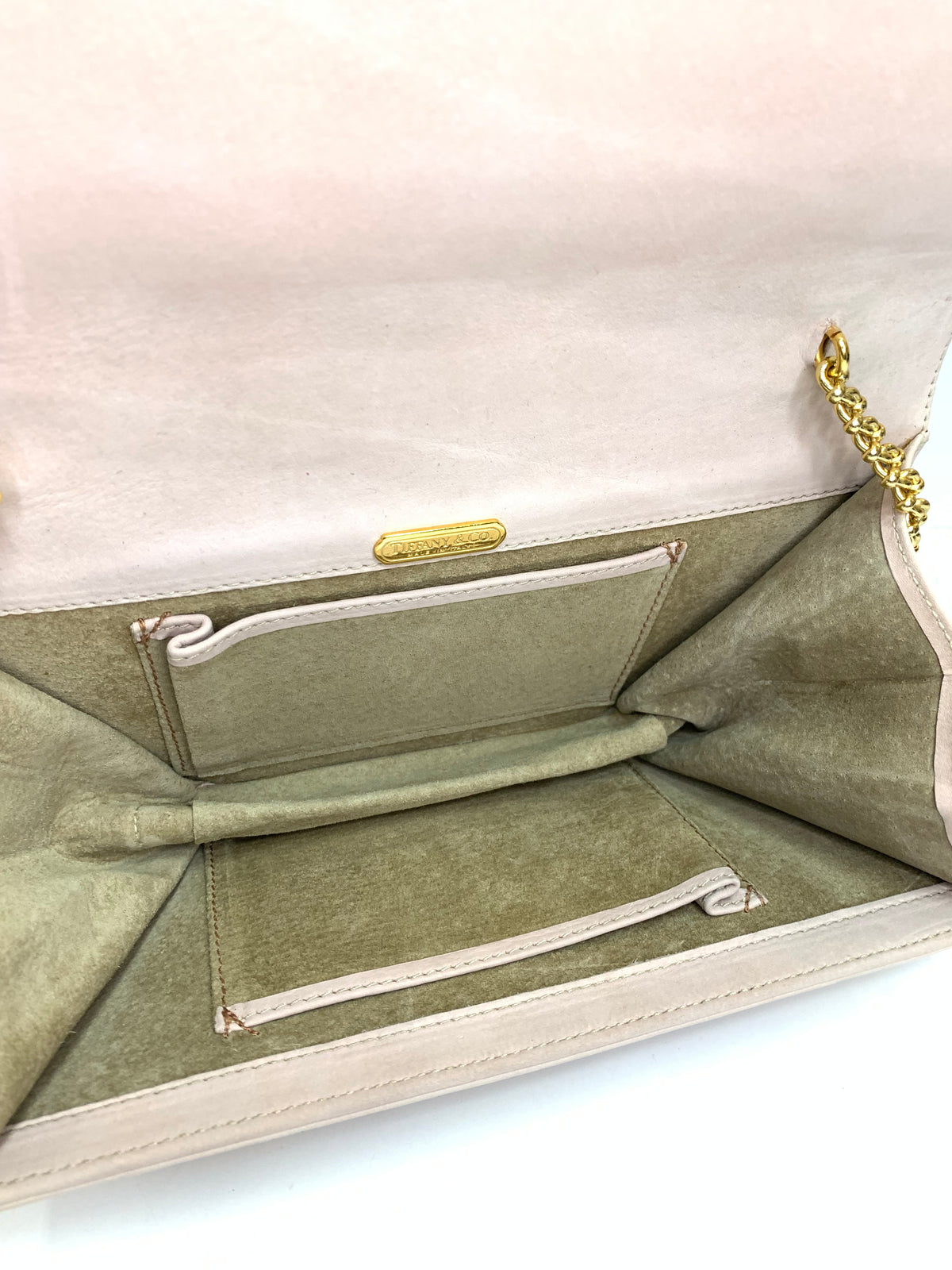 Vintage Tiffany & Co. Suede/Leather Chain Shoulder Bag.