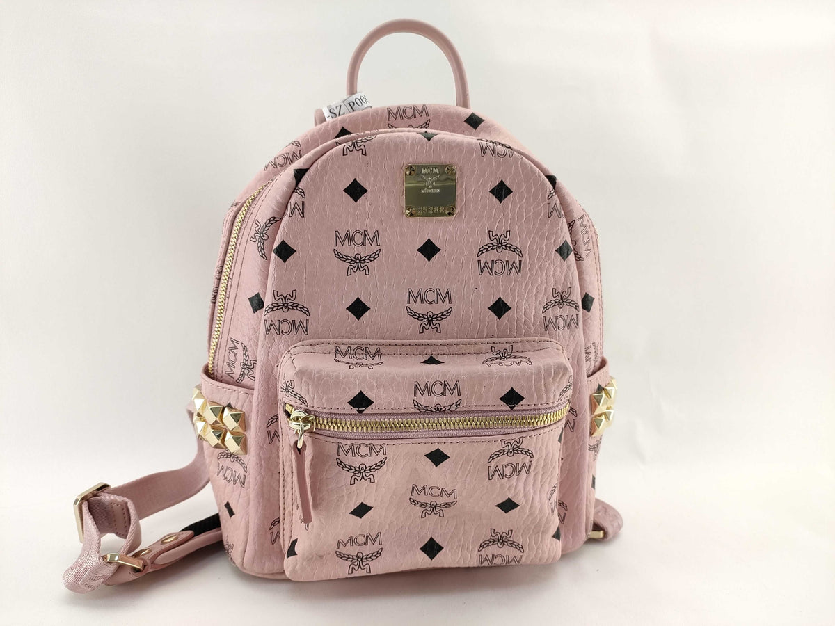 MCM Worldwide Mini Stark Side Studs Backpack in Visetos