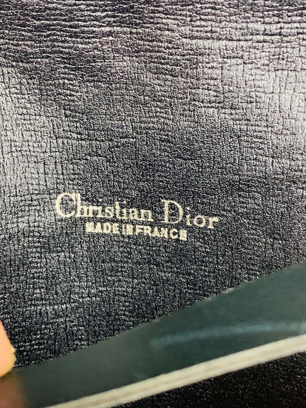 Vintage Christian Dior Oblique Monogram Flap Clutch / Chain Shoulder Bag
