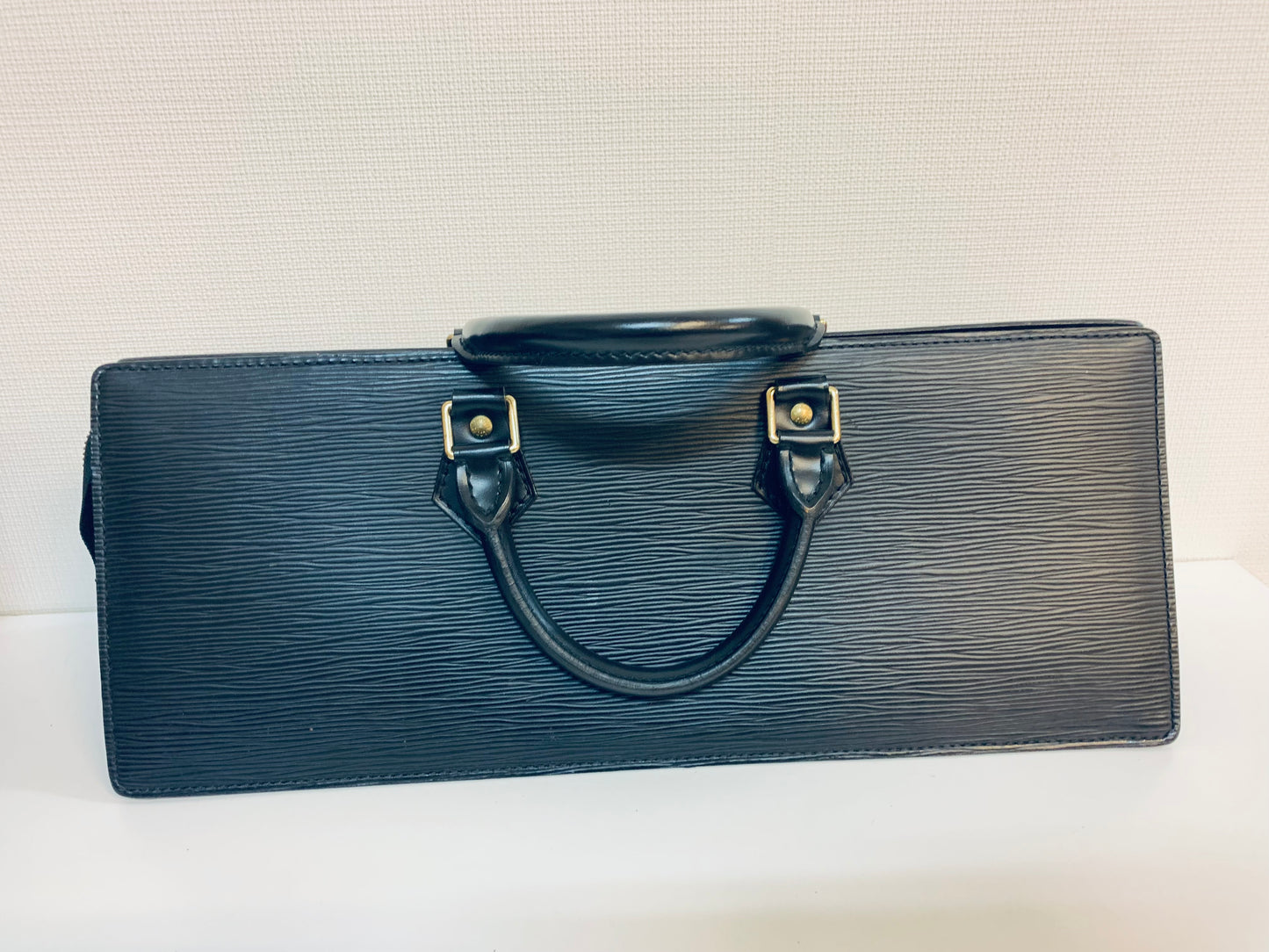 LOUIS VUITTON Black Epi Leather Sac Triangle Bag