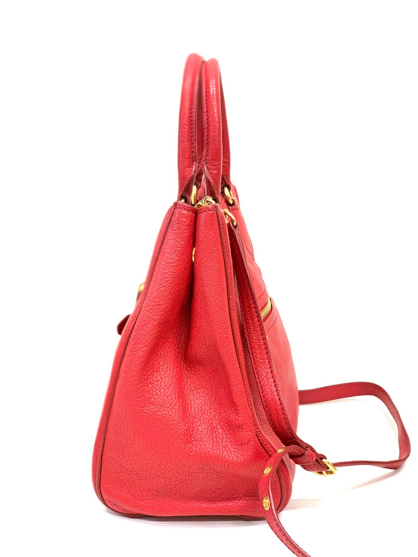 Miu Miu Leather Handle Bag Red (Used)