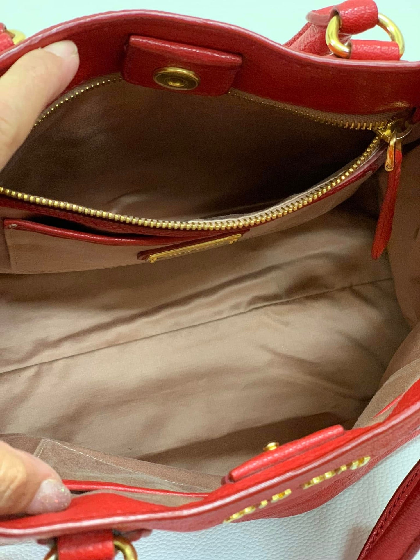 Miu Miu Leather Handle Bag Red (Used)