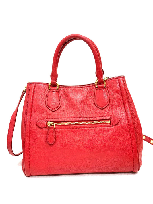 Miu Miu Leather Handle Bag Red (Used)