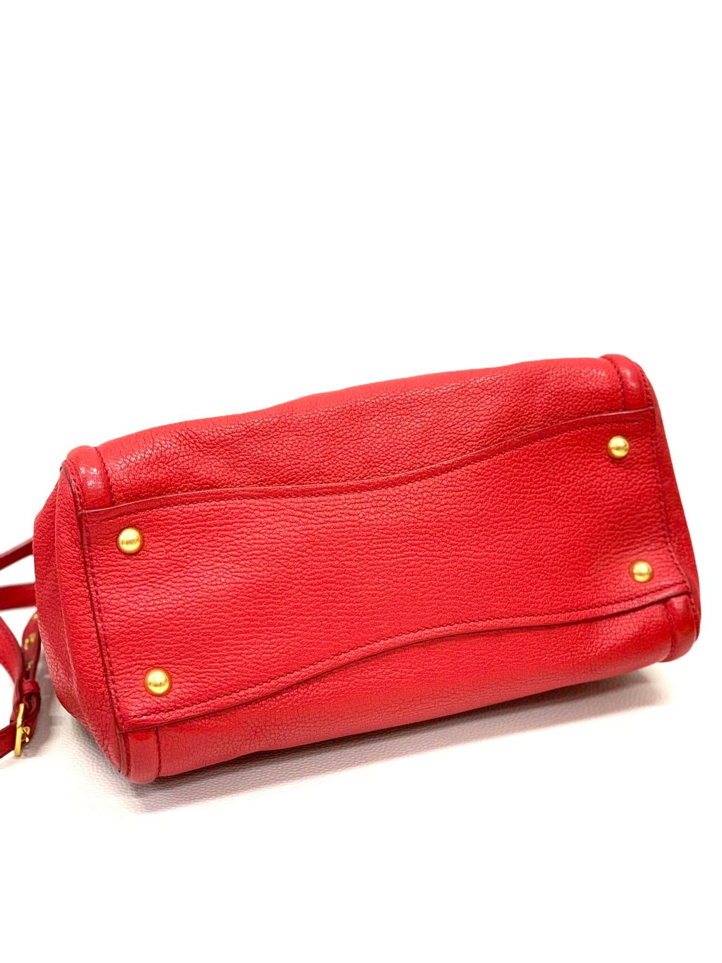 Miu Miu Leather Handle Bag Red (Used)