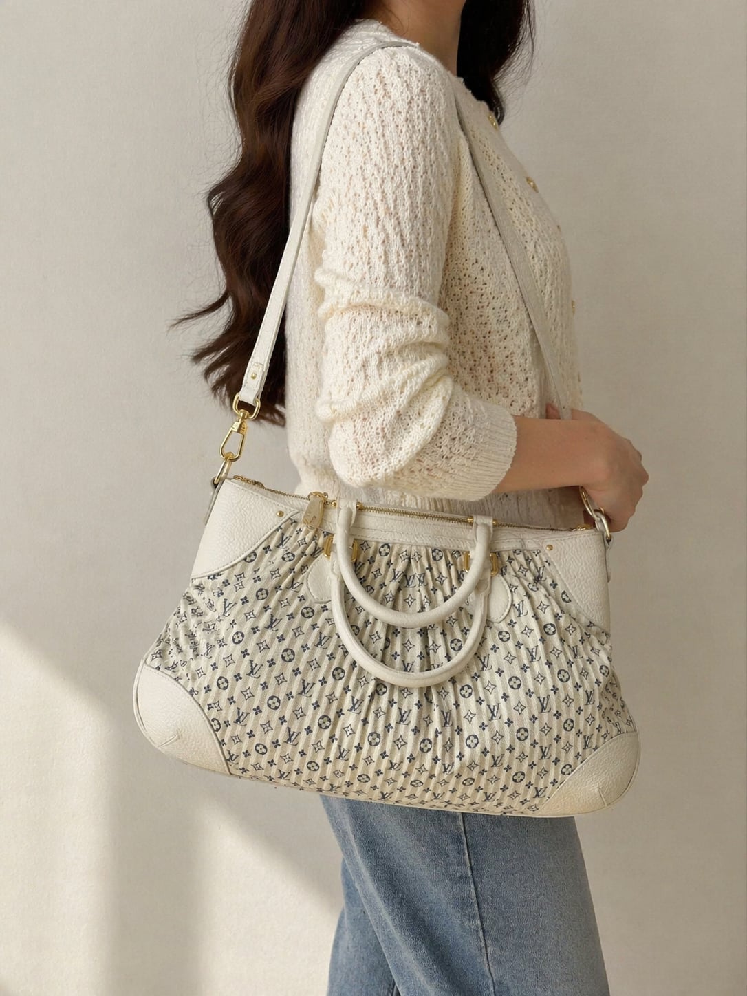 Louis Vuitton Monogram Mini Lin Croisette Marina GM