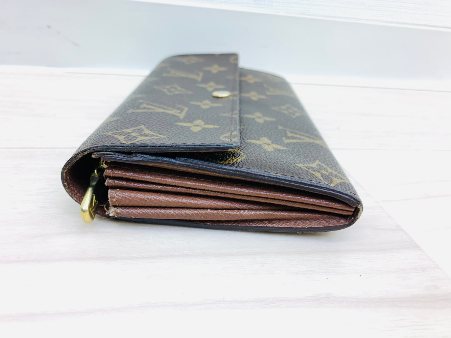 Louis Vuitton Monogram Sarah Wallet 10 Card Slots