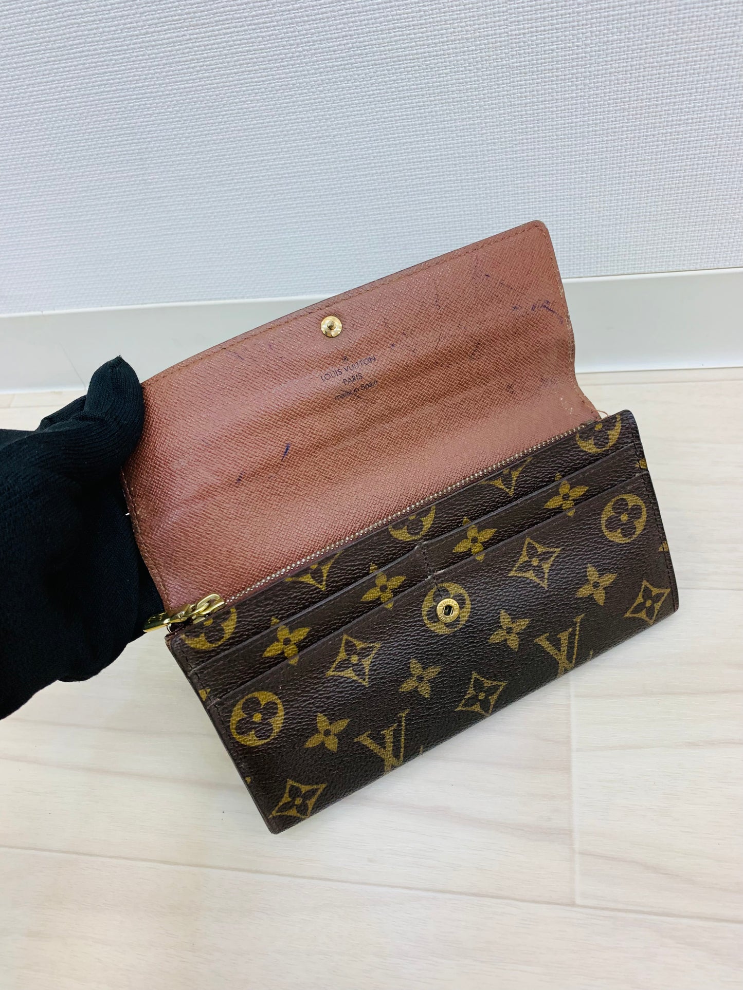 Louis Vuitton Monogram Sarah Wallet 10 Card Slots