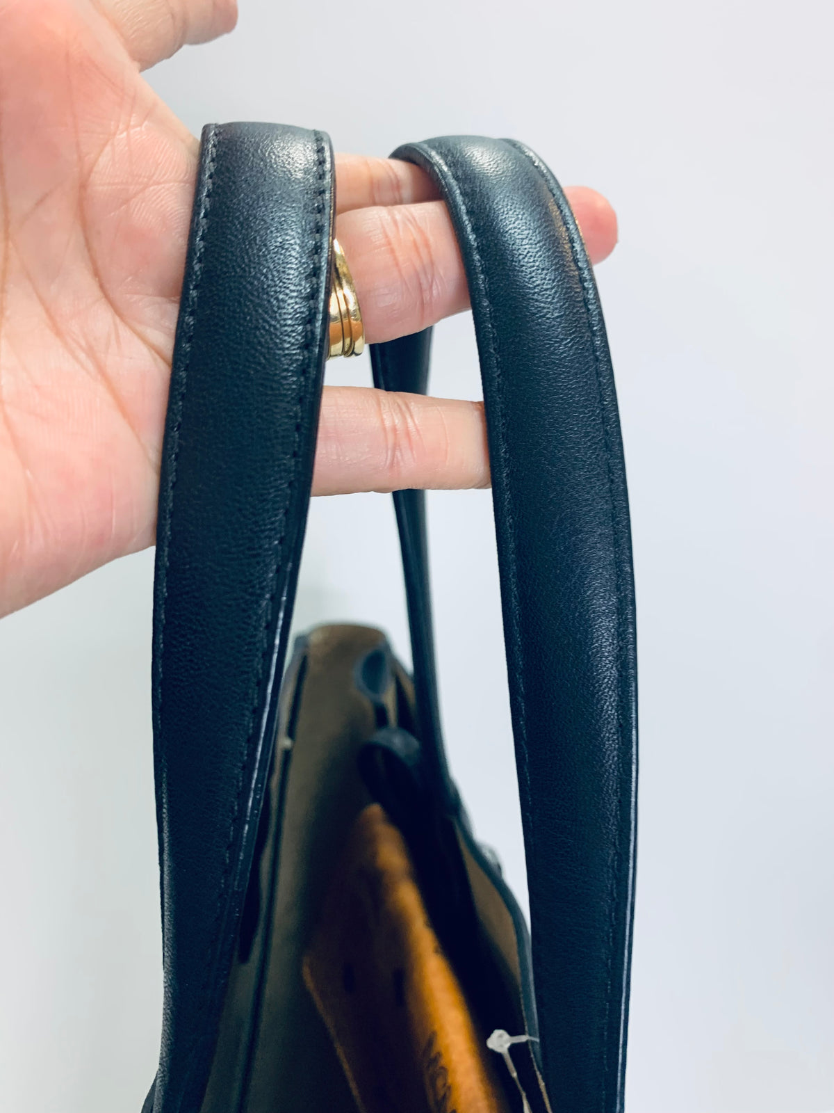 MCM Calfskin Embossed Leather Tote bag