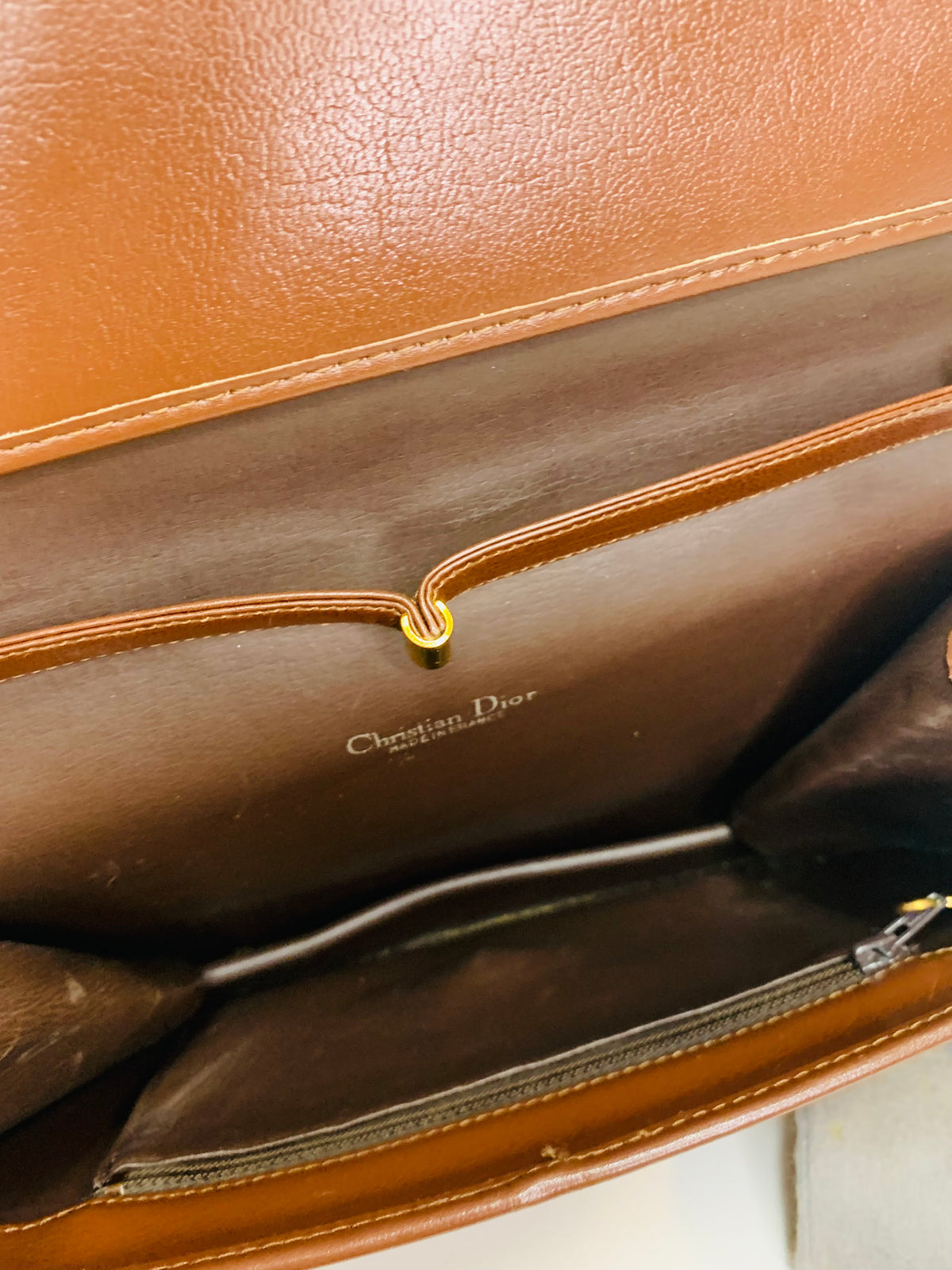 Vintage Christian Dior envelope flap shoulder bag