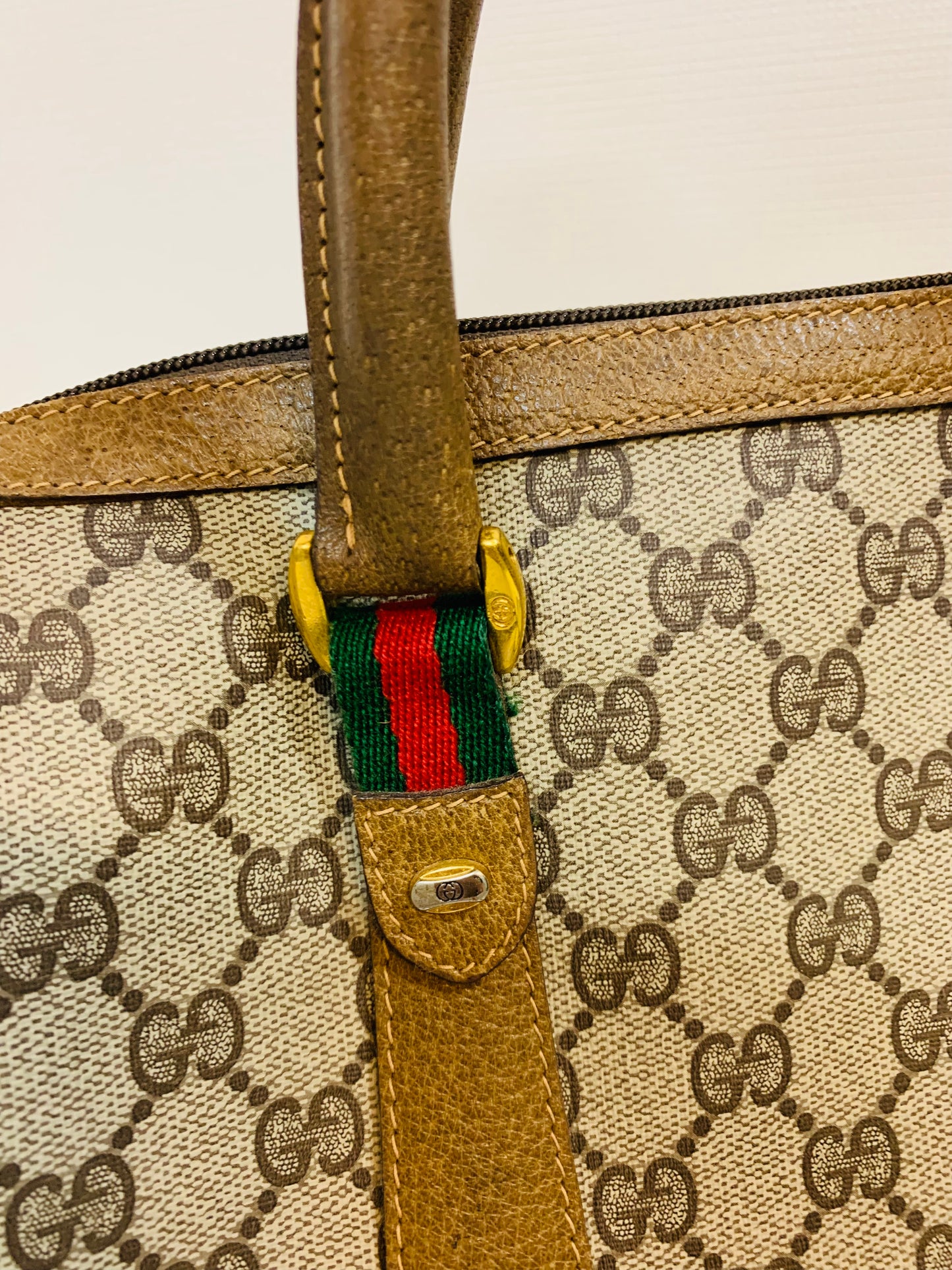 USED GUCCI GG SUPREME 2 WAY BOSTON BAG