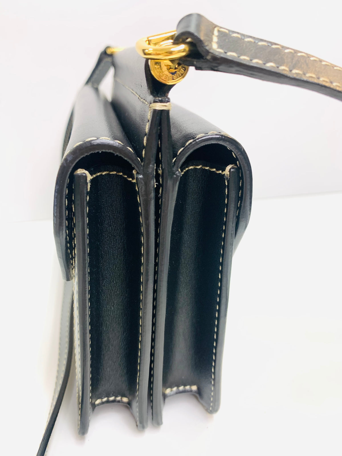 Burberry Horseferry Print Canvas & Leather Crossbody Bag Black / Natural