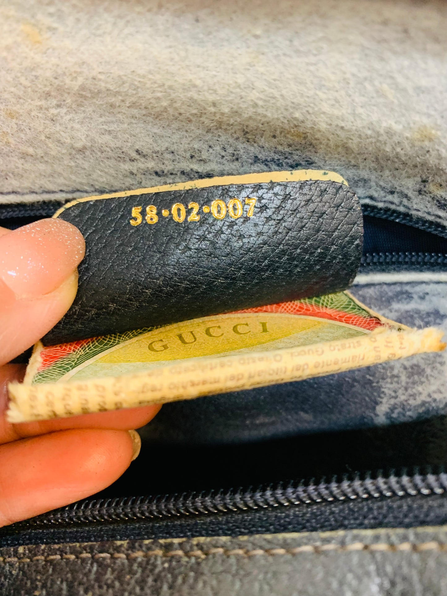 USED GUCCI SHERRY LINE BOSTON BAG WITH POUCH