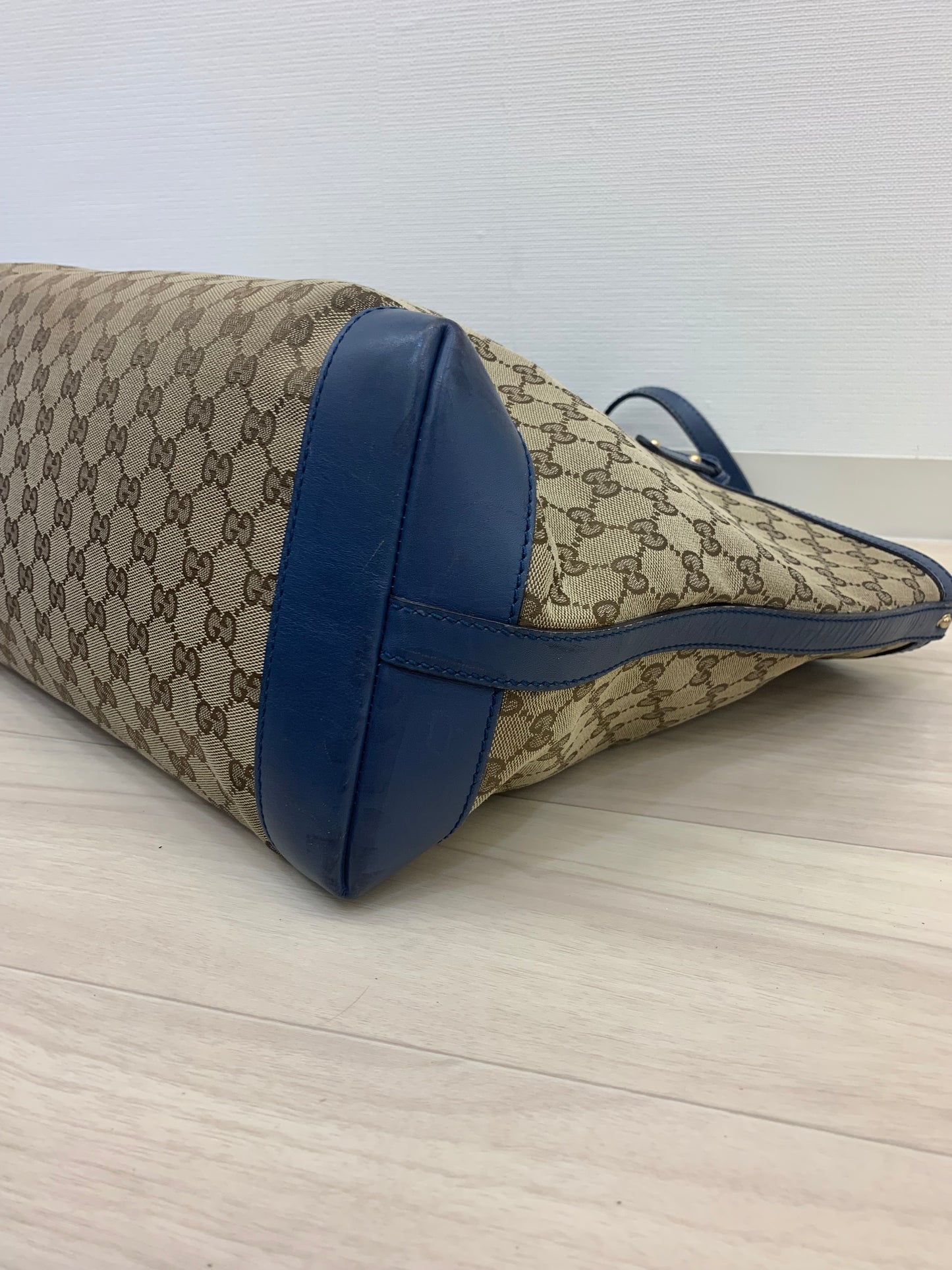 Gucci Beige/Blue GG Canvas  Craft Tote
