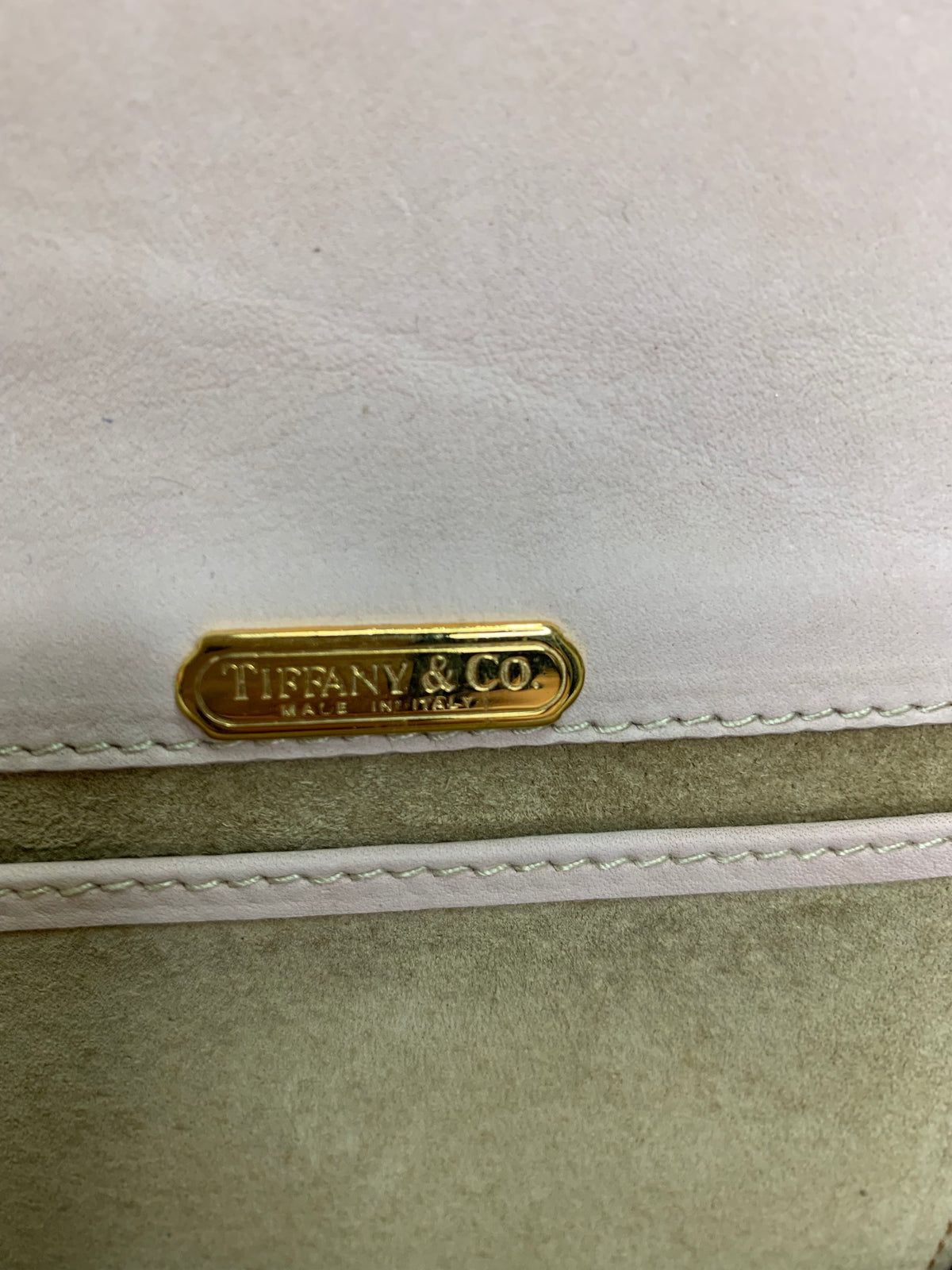 Vintage Tiffany & Co. Suede/Leather Chain Shoulder Bag.