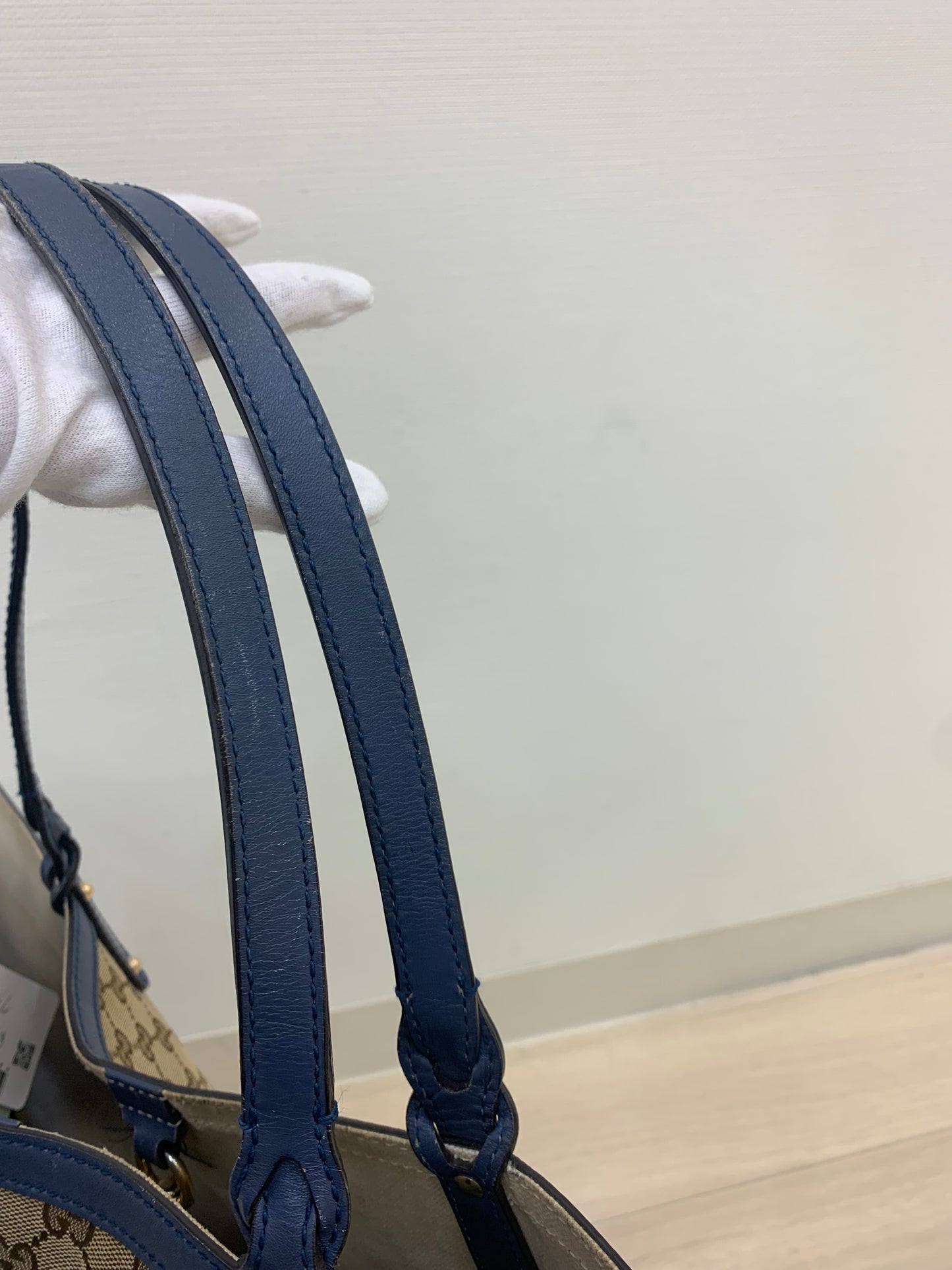 Gucci Beige/Blue GG Canvas  Craft Tote