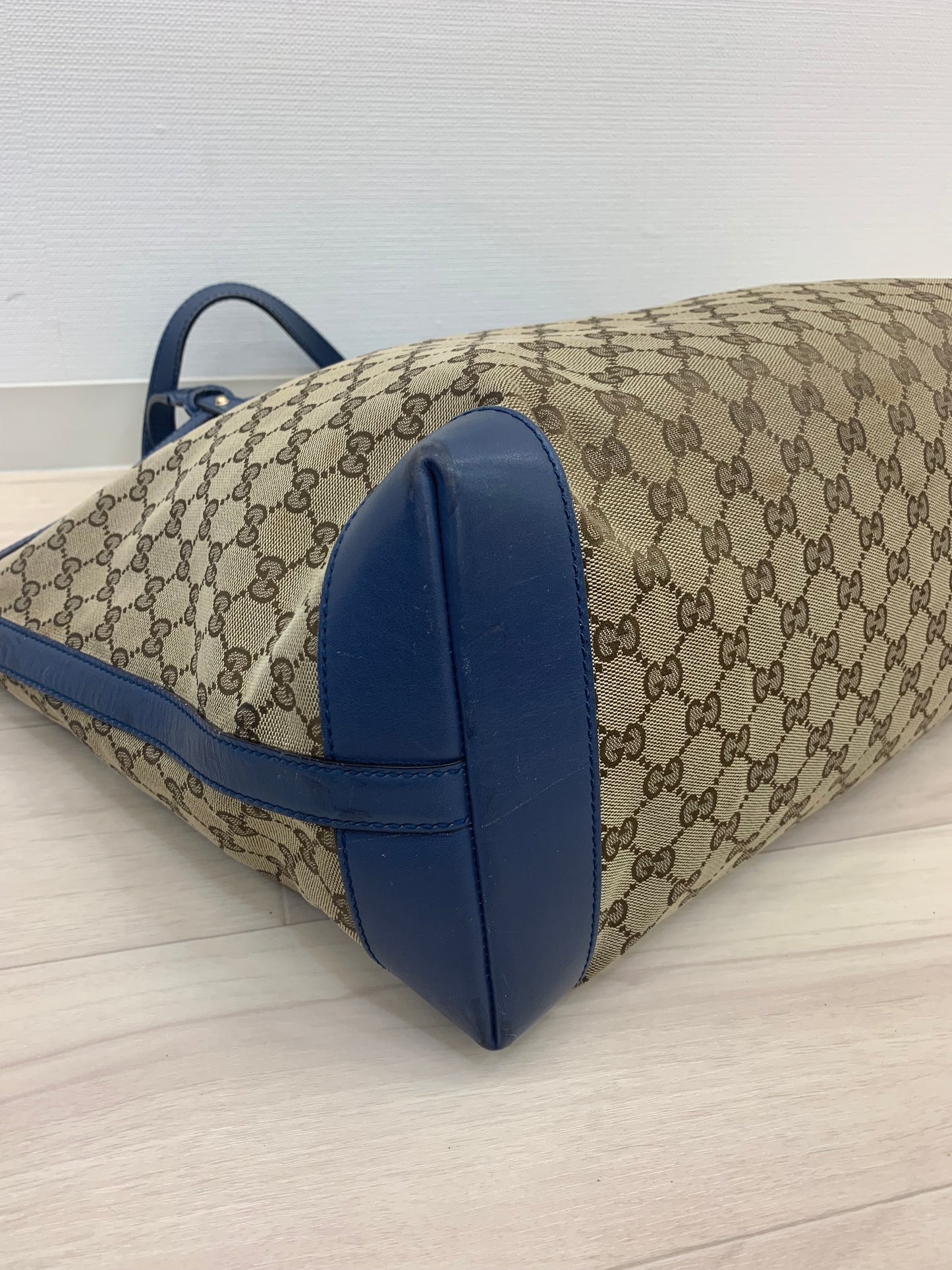 Gucci Beige/Blue GG Canvas  Craft Tote