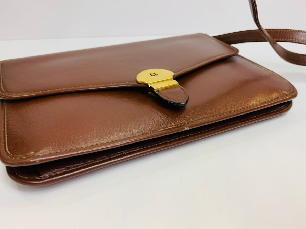 Vintage Christian Dior envelope flap shoulder bag