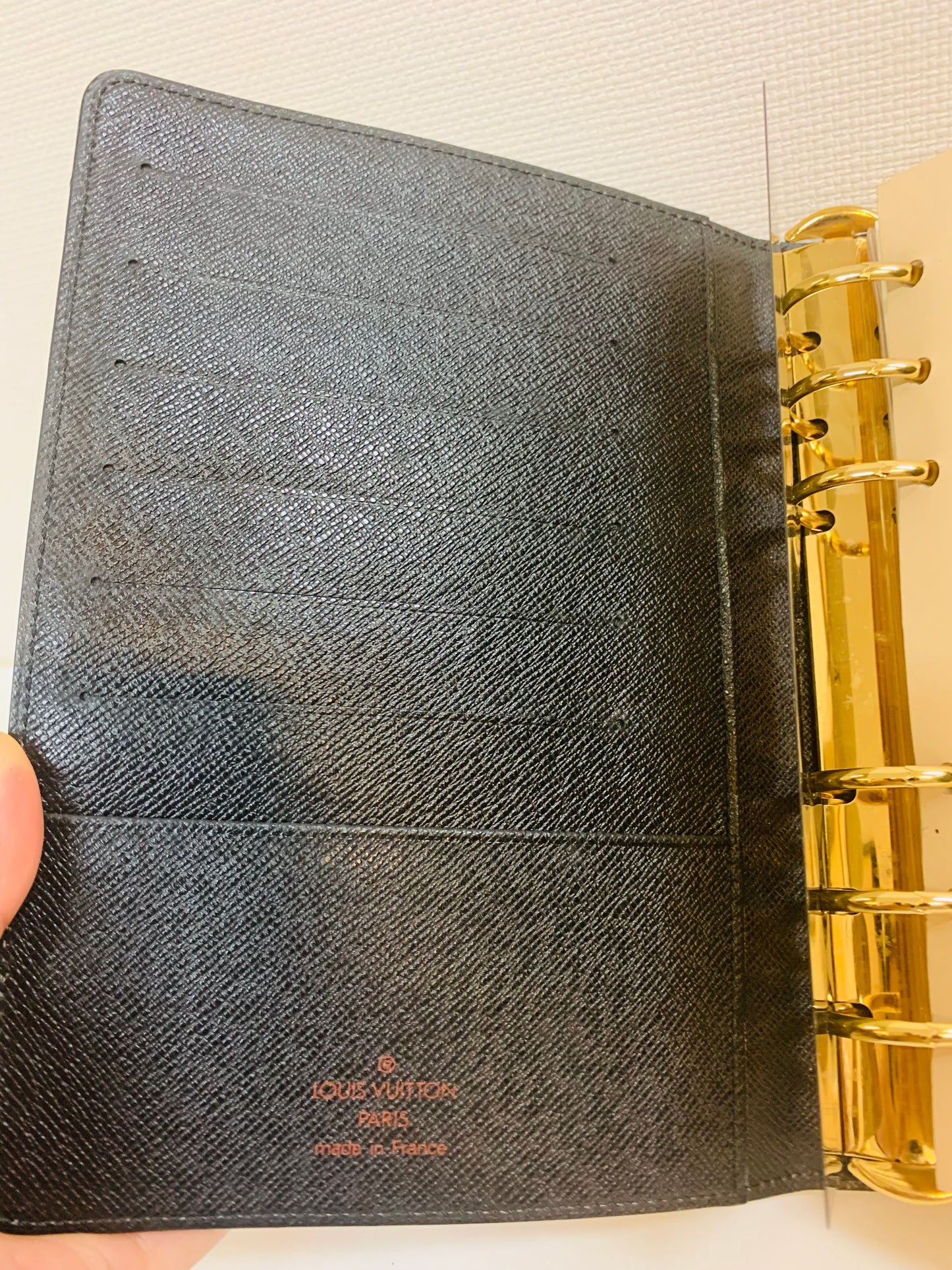 USED LOUIS VUITTON EPI AGENDA MM NOIR