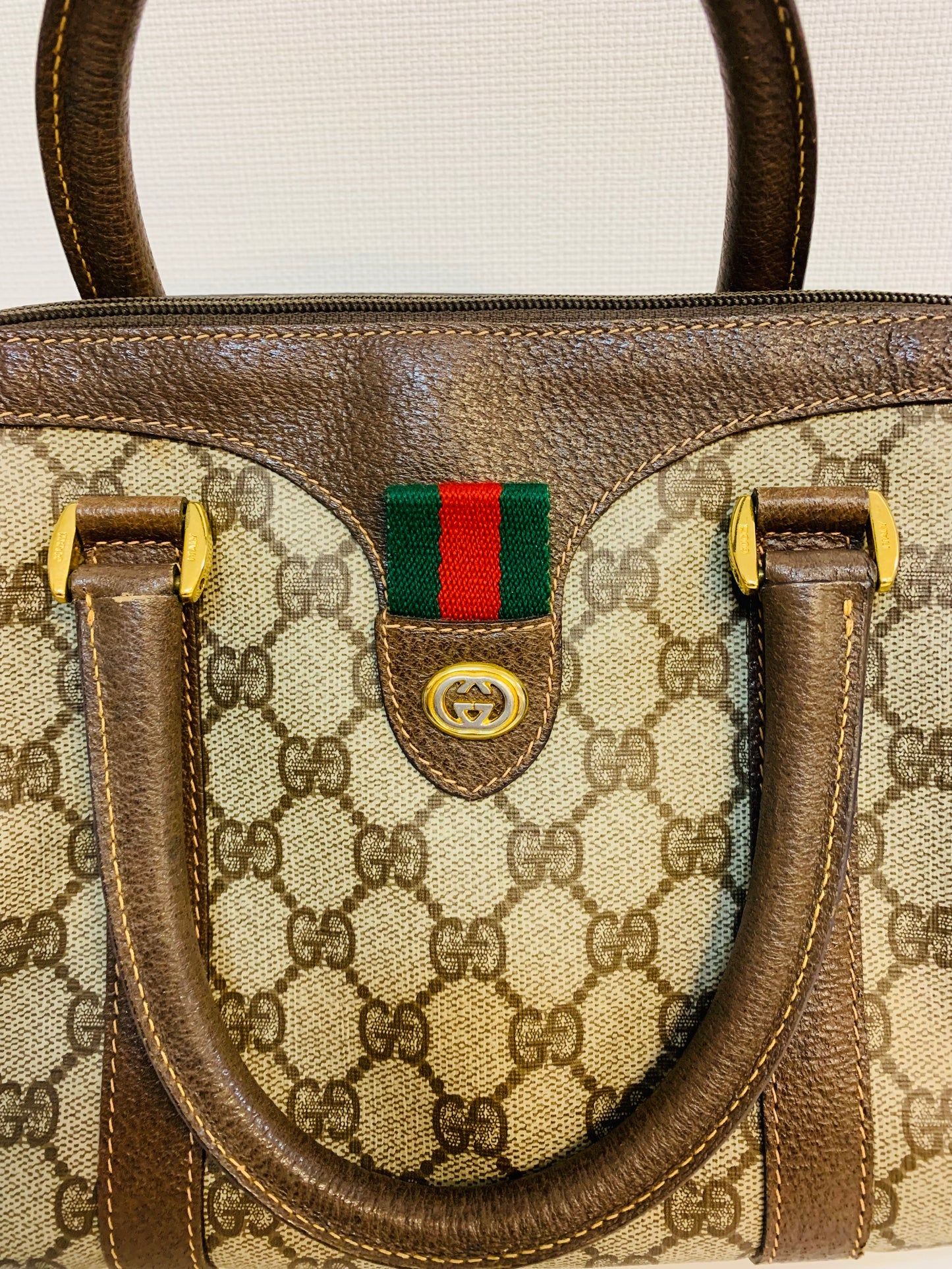 GUCCI GG OPHIDIA Supreme small Boston bag