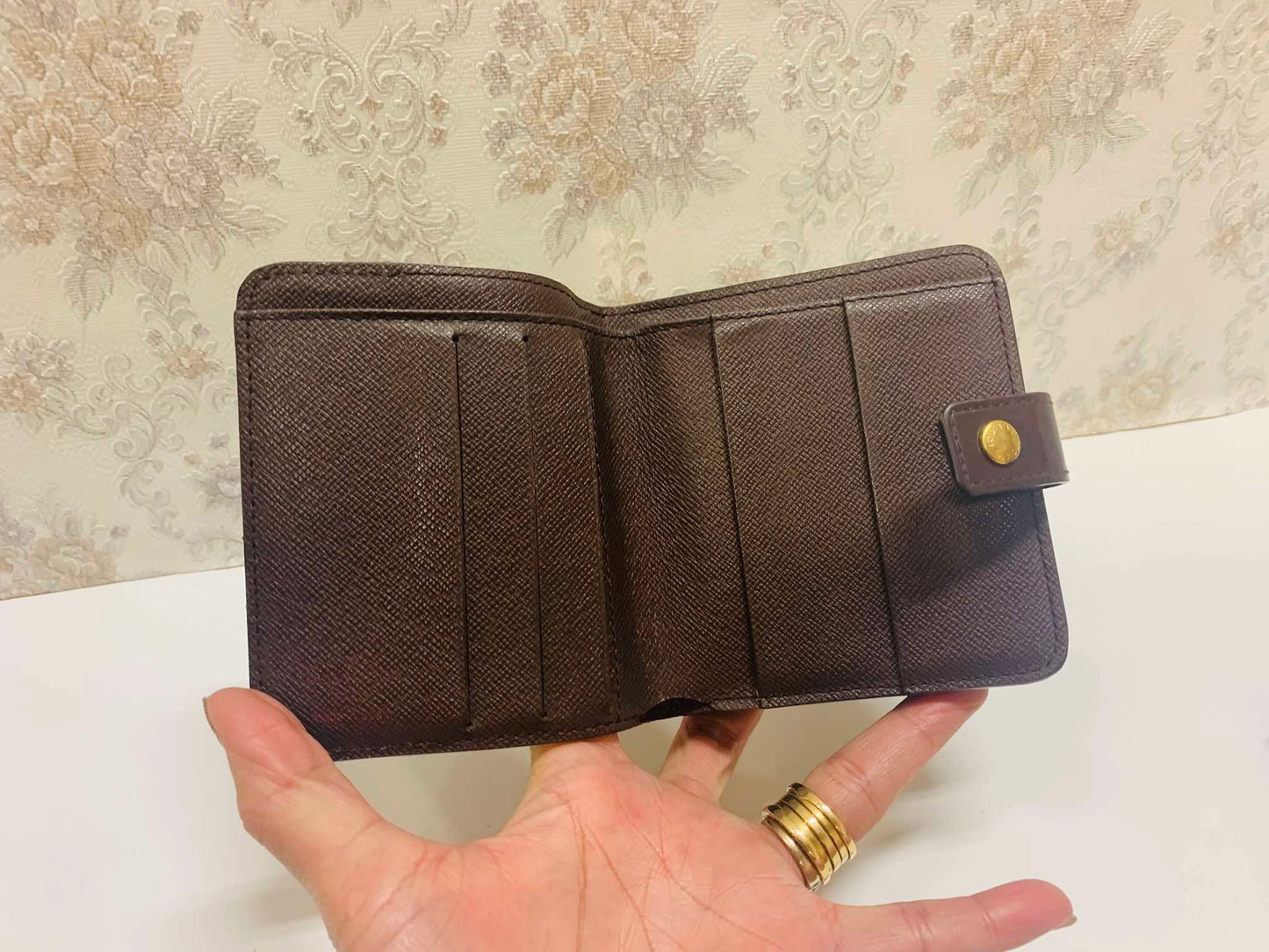 Louis Vuitton  Damier Ebene Compact Zip Wallet