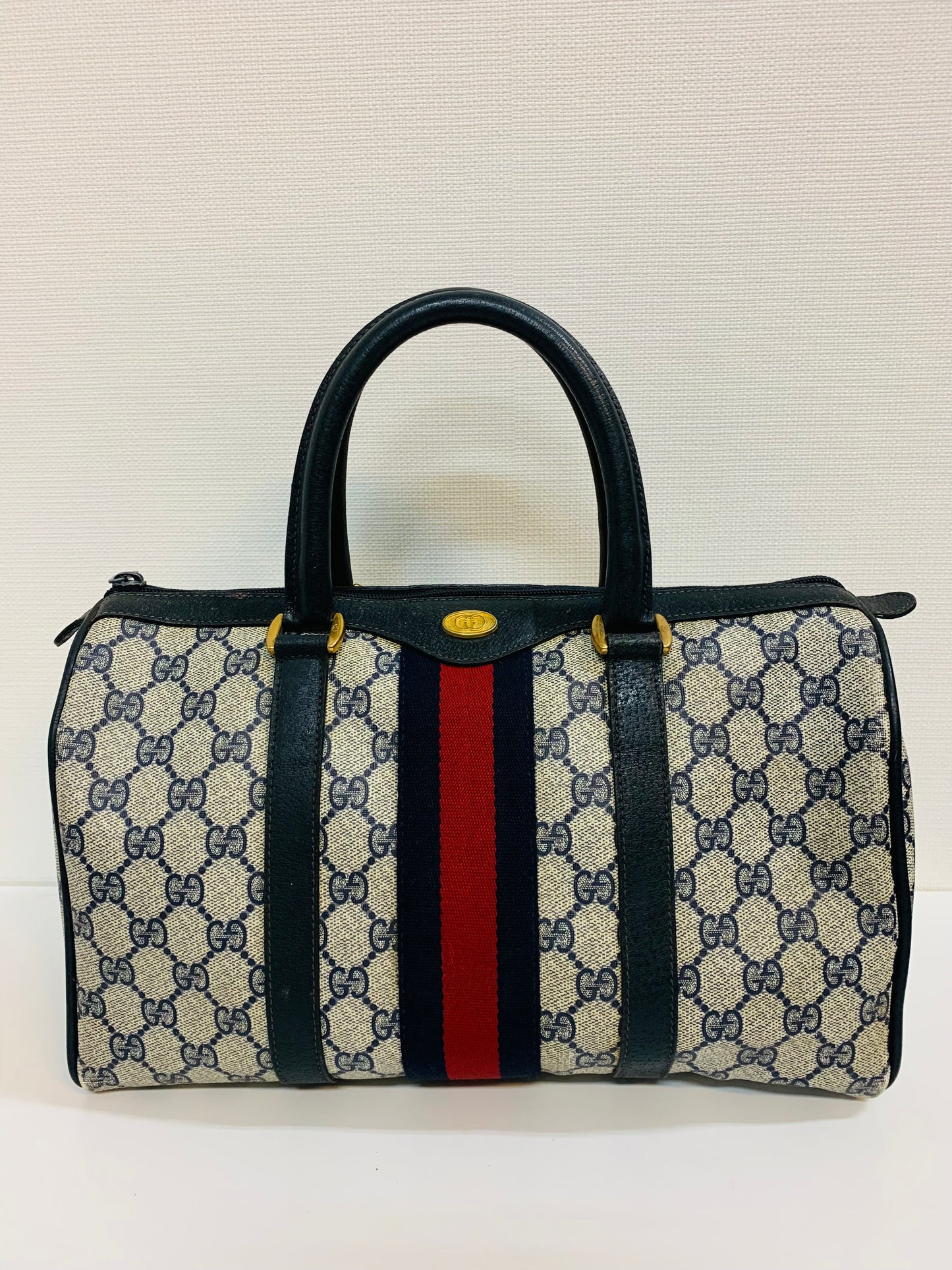 USED GUCCI SHERRY LINE BOSTON BAG WITH POUCH