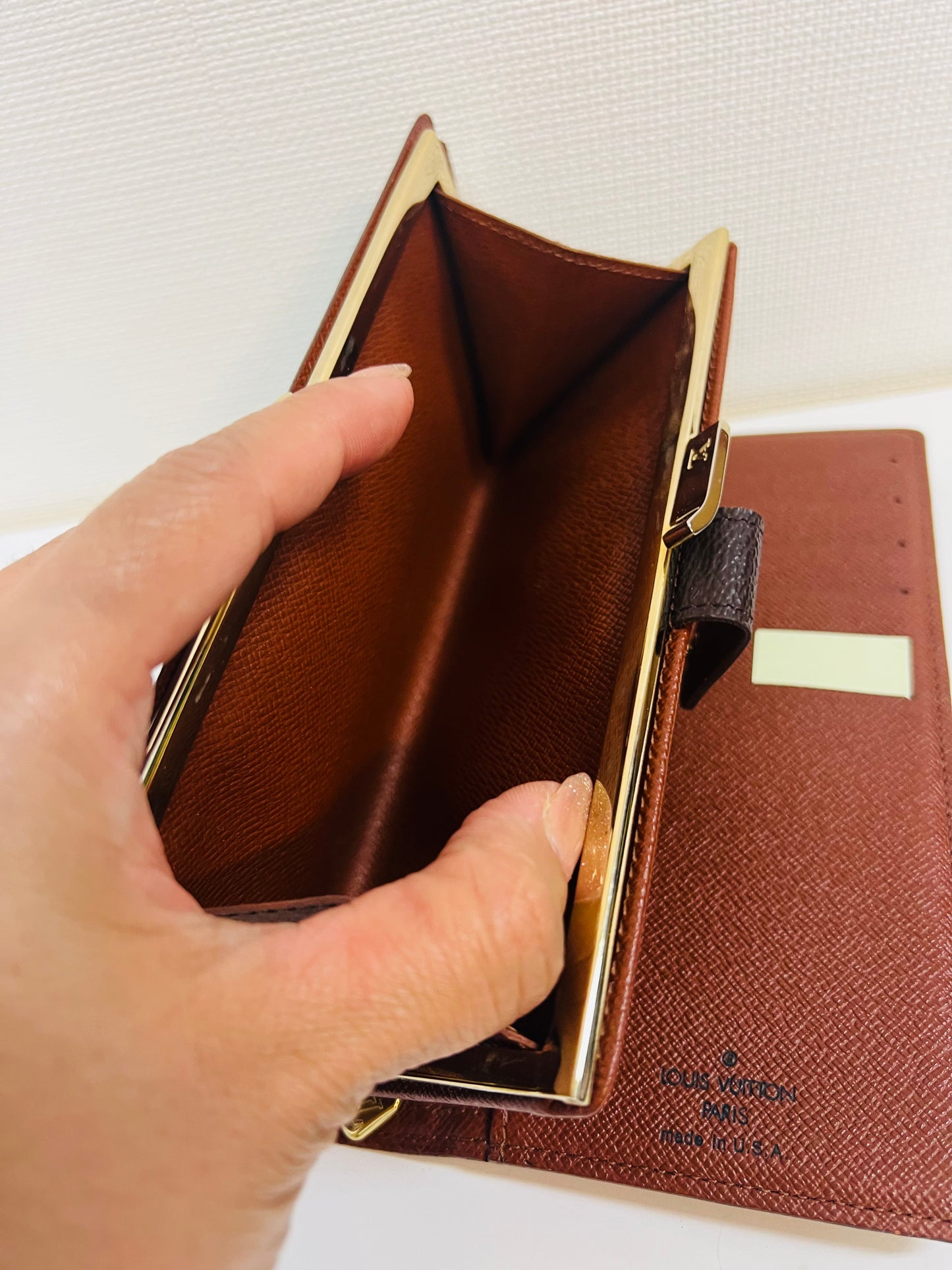 LOUIS VUITTON Vintage Long Kisslock Wallet