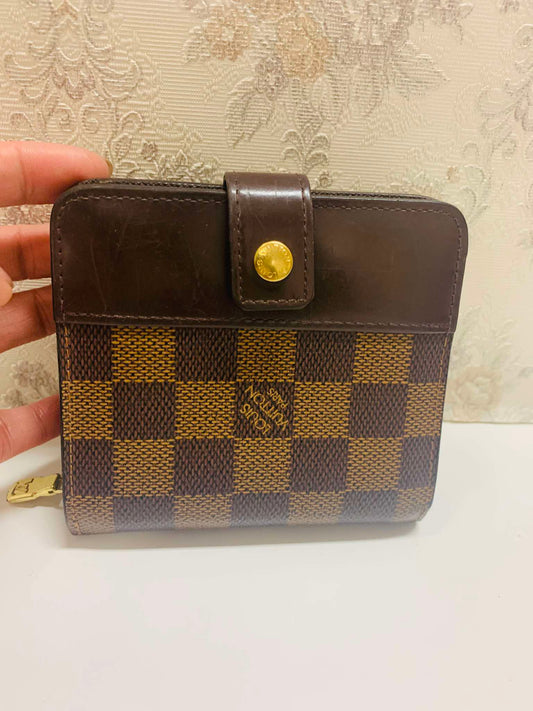 Louis Vuitton  Damier Ebene Compact Zip Wallet