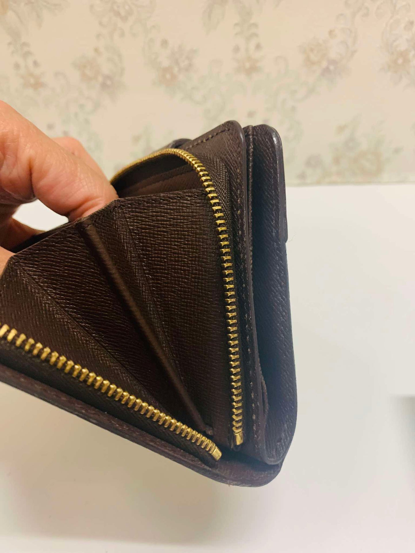 Louis Vuitton  Damier Ebene Compact Zip Wallet