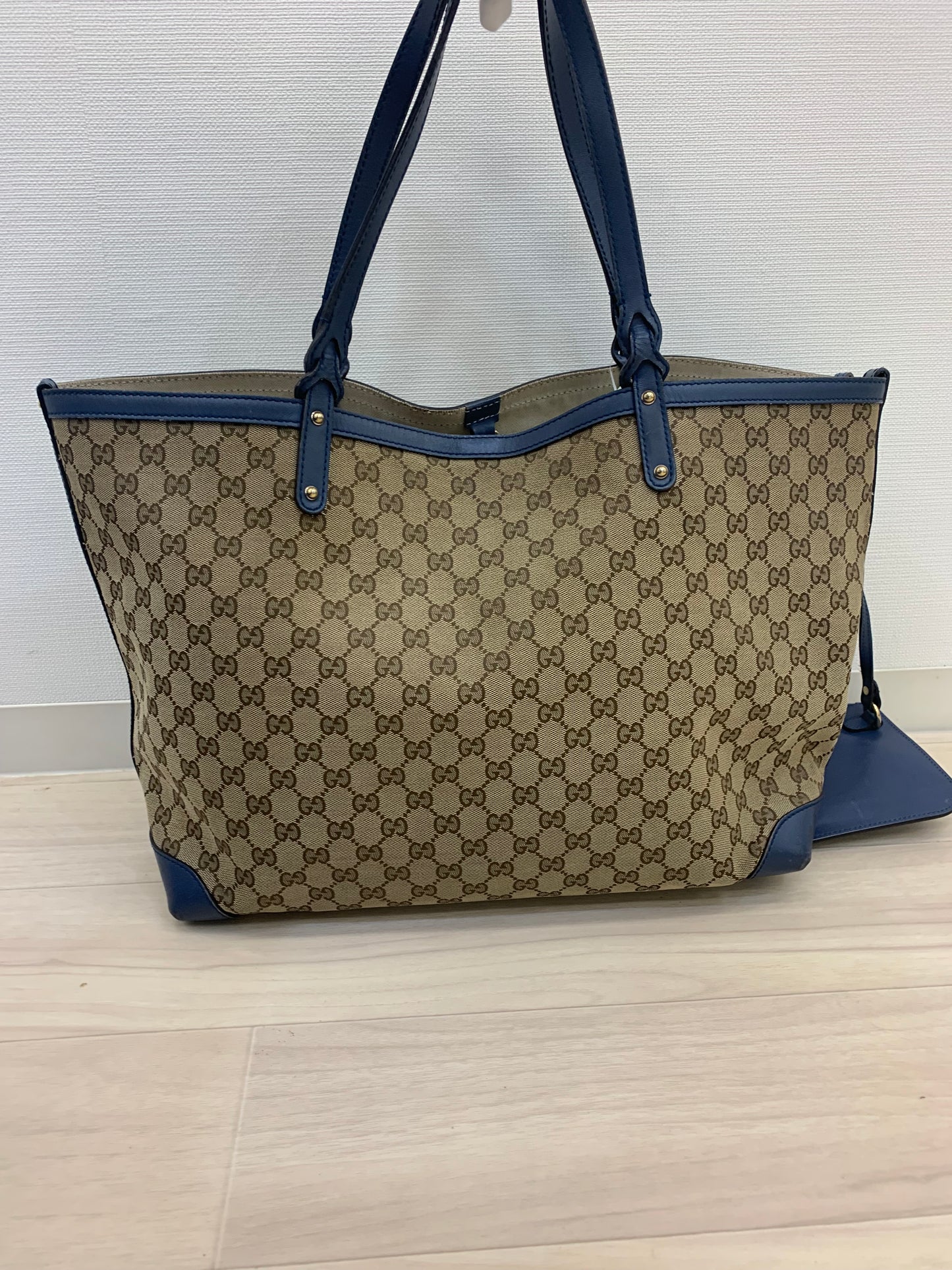 Gucci Beige/Blue GG Canvas  Craft Tote